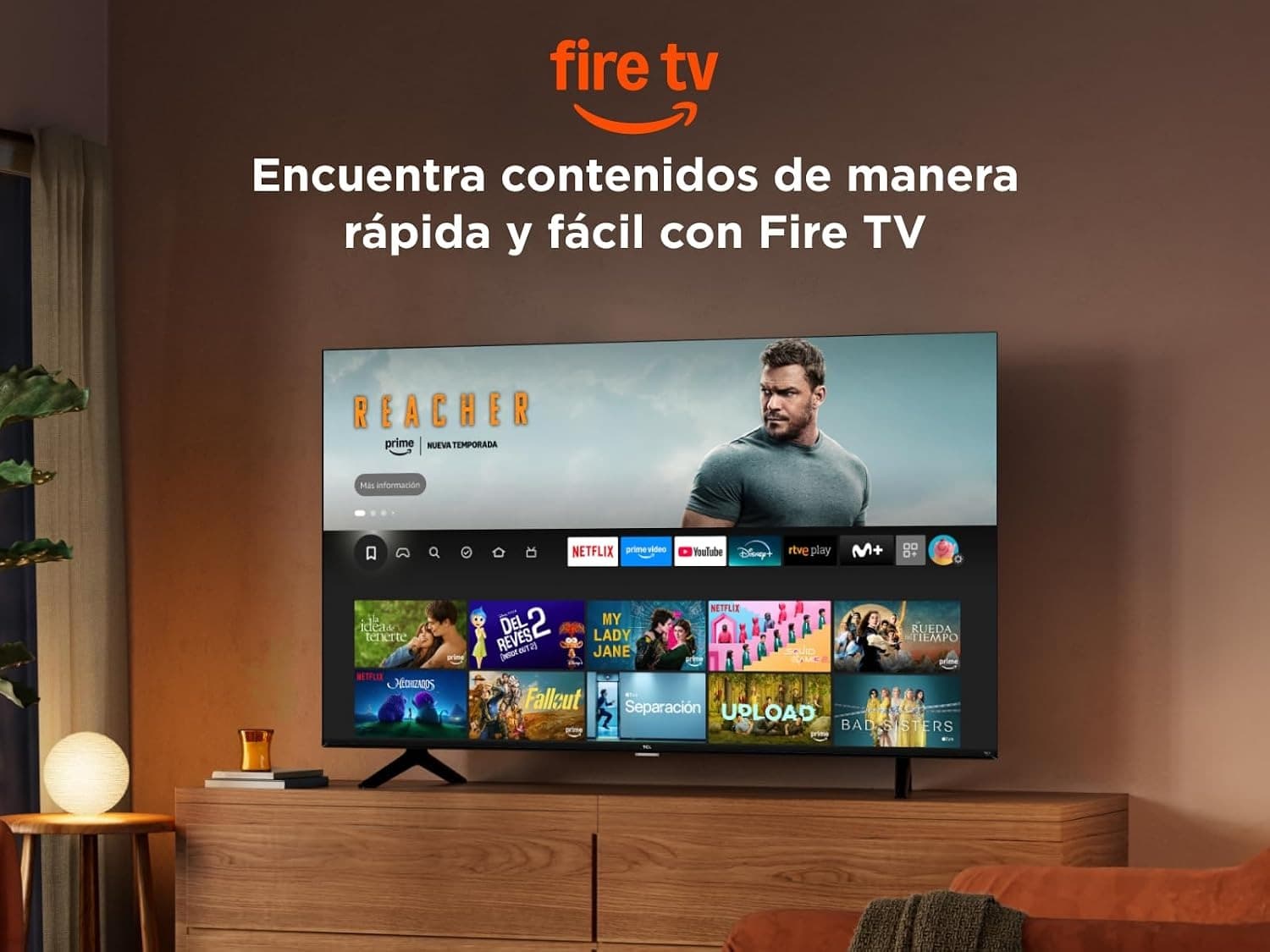 Interfaz de Fire TV integrada en la TV TCL